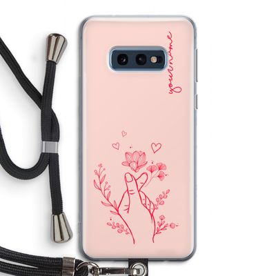 Giving Flowers: Samsung Galaxy S10e Transparant Hoesje met koord