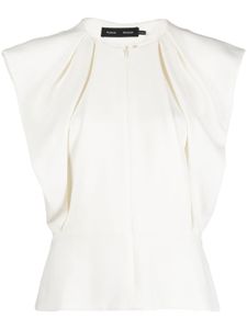 Proenza Schouler blouse sans manches à fermeture zippée - Blanc