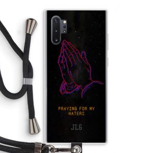 Praying For My Haters: Samsung Galaxy Note 10 Plus Transparant Hoesje met koord