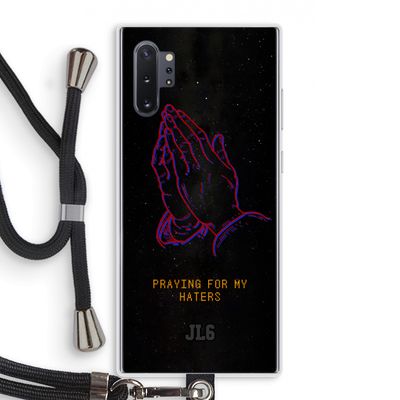 Praying For My Haters: Samsung Galaxy Note 10 Plus Transparant Hoesje met koord