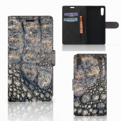 Sony Xperia XZ | Sony Xperia XZs | Telefoonhoesje | Met pasjeshouder | Krokodillenprint