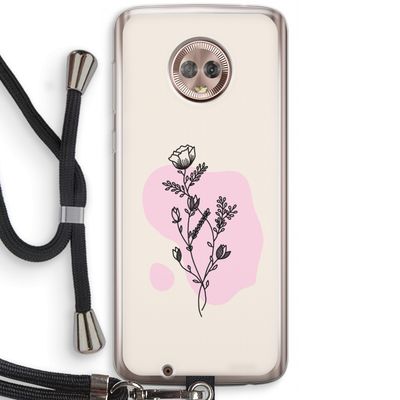 Roses are red: Motorola Moto G6 Transparant Hoesje met koord