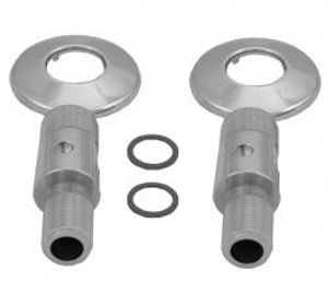 Wiesbaden Set afsluitbare s-kopp. 1/2x3/4+rozet chroom