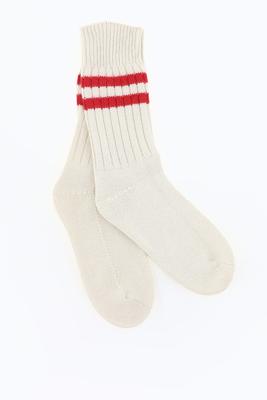 Mell O Cashmere sokken 210104 wit/rood