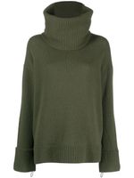 Moncler high-neck wool jumper - Vert - thumbnail