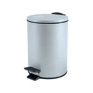 Spirella Pedaalemmer Cannes - ijsblauw - 3 liter - metaal - L17 x H25 cm - soft-close - toilet/badkamer   -