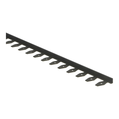 Küberit - In-egaliseer eindprofiel 307 (buigbaar) tot 6mm PVC brons (250 cm)
