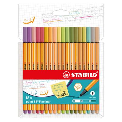 Stabilo point 88 fineliners, 18st.