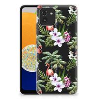 Samsung Galaxy A03 TPU Hoesje Flamingo Palms