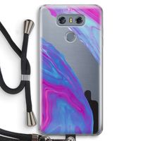 Zweverige regenboog: LG G6 Transparant Hoesje met koord