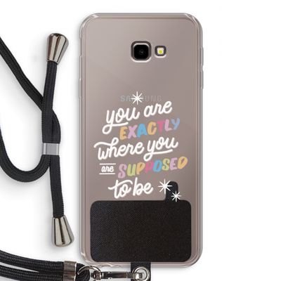 Right Place: Samsung Galaxy J4 Plus Transparant Hoesje met koord