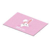 Rechthoekige placemats Schattig konijntje voor meisje met naam Rechthoekige placemats Schattig konijntje voor meisje met naam