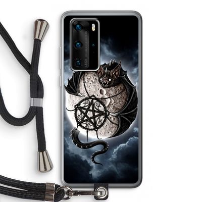 Volle maan: Huawei P40 Pro Transparant Hoesje met koord