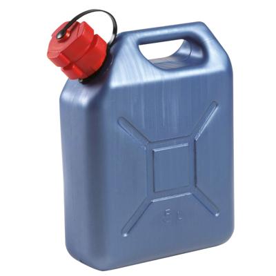 Eda Kunststof jerrycan - blauw - voor brandstof - L24 x B11 x H30 cm - 5 liter - benzine / diesel