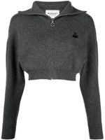 MARANT ÉTOILE cardigan crop Oxane à fermeture zippée - Gris