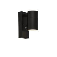 Searchlight WandspotSplot zwart met schemersensor - 14601BK