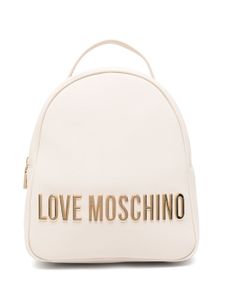 Love Moschino logo-lettering backpack - Tons neutres