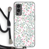 Sierlijke bloemen: OnePlus Nord 2 5G Transparant Hoesje met koord