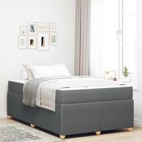 Bedframe met matras met matras Donkergrijs 120 x 200 cm Stof