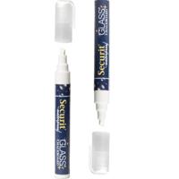 Securit Krijtstift - 2x stuks - wit - platte punt - 2-6 mm - krijt - voor glas en krijtbord Securit Krijtstift - 2x stuks - wit - platte punt - 2-6 mm - krijt - voor glas en krijtbord
