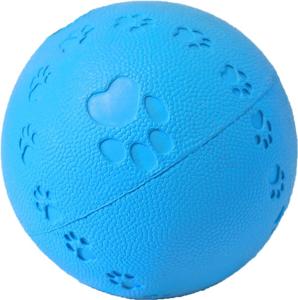 Rubberen bal pawprint met geluid 11 cm - Gebr de boon