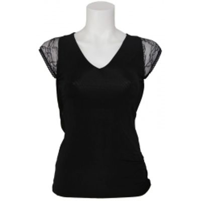Amy Gee top - Kant - Zwart / Black