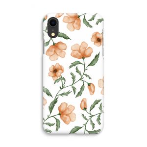 Peachy flowers: iPhone XR Volledig Geprint Hoesje