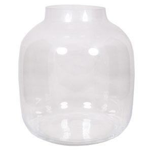 Ronde vaas helder glas 29 cm