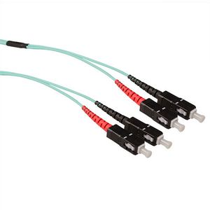 ACT 10 meter Multimode 50/125 OM3 duplex ruggedized fiber kabel met SC connectoren