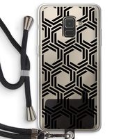 Geometrisch patroon: Samsung Galaxy A8 (2018) Transparant Hoesje met koord