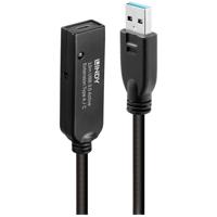 LINDY USB-kabel USB 3.2 Gen1 (USB 3.0 / USB 3.1 Gen1) USB-A stekker, USB-C bus 10.00 m Zwart 43376 - thumbnail