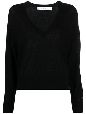 IRO pull en maille fine à col v - Noir