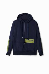 Hybride technisch sweatshirt - BLUE - XL