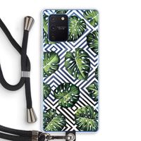 Geometrische jungle: Samsung Galaxy Note 10 Lite Transparant Hoesje met koord