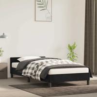 Bedframe met hoofdeinde zonder matras 90x190 cm fluweel zwart