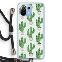 Cactus Lover: Xiaomi Mi 11 Lite Transparant Hoesje met koord