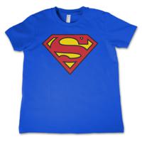 Superman logo verkleed t-shirt - blauw - jongens/meisjes - Film/serie merchandise voor kinderen