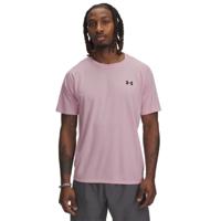 Under Armour Tech Textured Trainingsshirt Donkerroze Zwart