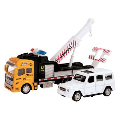 Toi-Toys Metalen takel sleepwagen met auto, 2dlg.