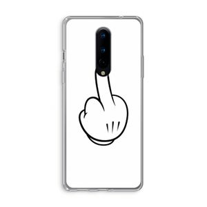 Middle finger white: OnePlus 8 Transparant Hoesje