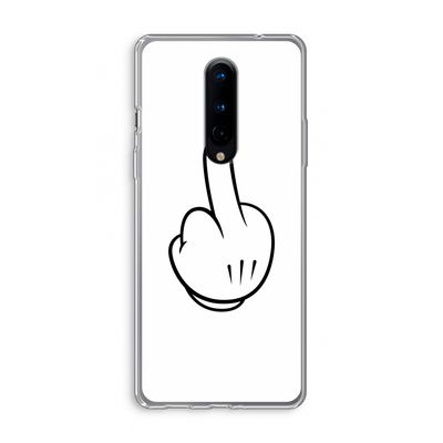 Middle finger white: OnePlus 8 Transparant Hoesje