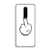 Middle finger white: OnePlus 8 Transparant Hoesje