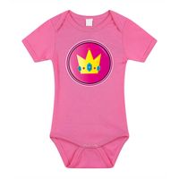Bellatio Decorations Baby rompertje - prinses PeachÂ - roze - kraam cadeau - babyshower - romper 92 (18-24 maanden)  -