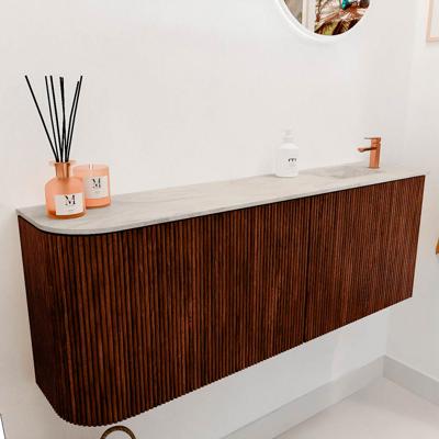 Toiletmeubel Mondiaz Joya Dlux | 111.6 cm | Meubelkleur Ruby | Faye wastafel Ostra Wasbak Rechts | 1 kraangat
