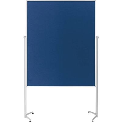 magnetoplan Presentatiebord Evolution Plus (b x h) 1200 mm x 1500 mm Vilt Koningsblauw, Wit Tweezijdig te gebruiken, Incl. rollen, Prikbord 1151103