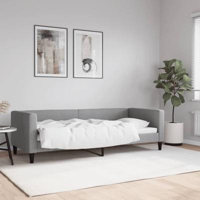 Slaapbank 80x200 cm stof lichtgrijs