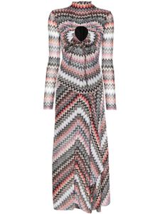 Missoni robe asymétrique à motif zigzag - Gris