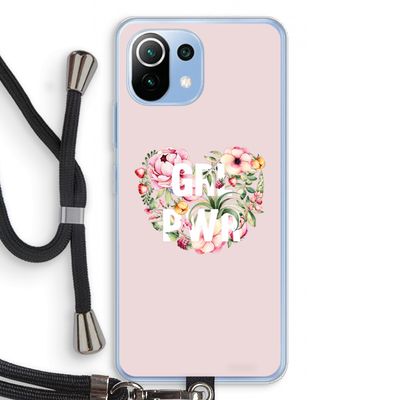 GRL PWR Flower: Xiaomi Mi 11 Lite Transparant Hoesje met koord