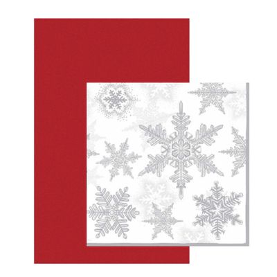 Papieren tafelkleed/tafellaken rood inclusief kerst servetten Papieren tafelkleed/tafellaken rood inclusief kerst servetten