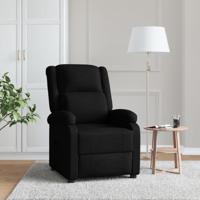 Fauteuil verstelbaar stof zwart